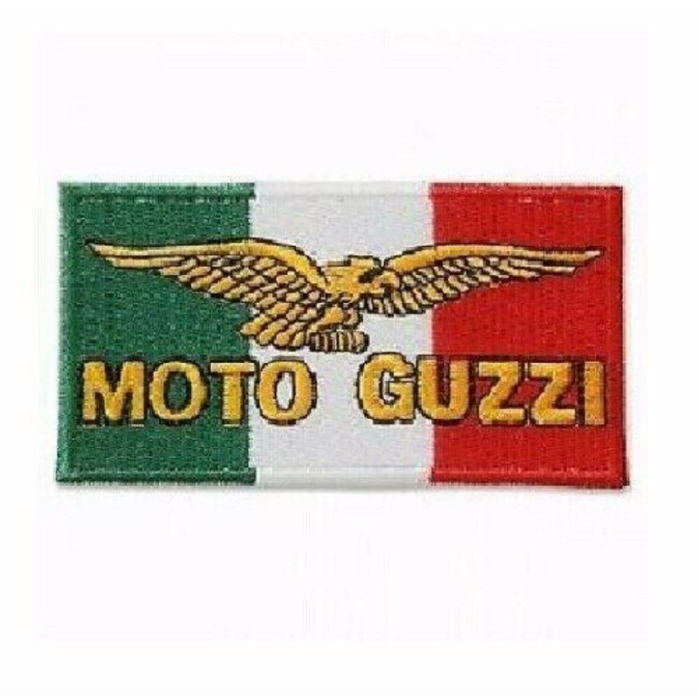 Moto Guzzi Flag Motorcycle Embroidered Iron On Sew Patch NEW Fast Ship